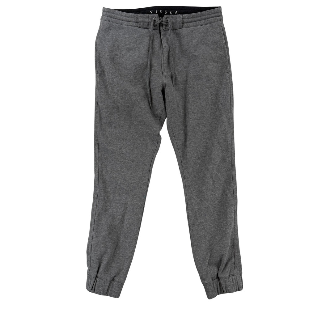 Vissla Sweatpants Mens Small Gray Fleece Jogger Pants Elastic‎ Waist Pockets
